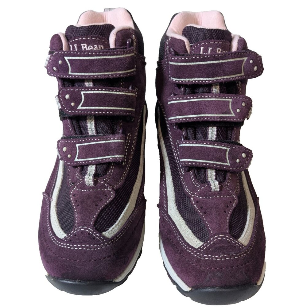 LL Bean Women's Snow Sneaker Boots TEK 2.5 PrimaLoft Purple 7.5 M 3-Straps